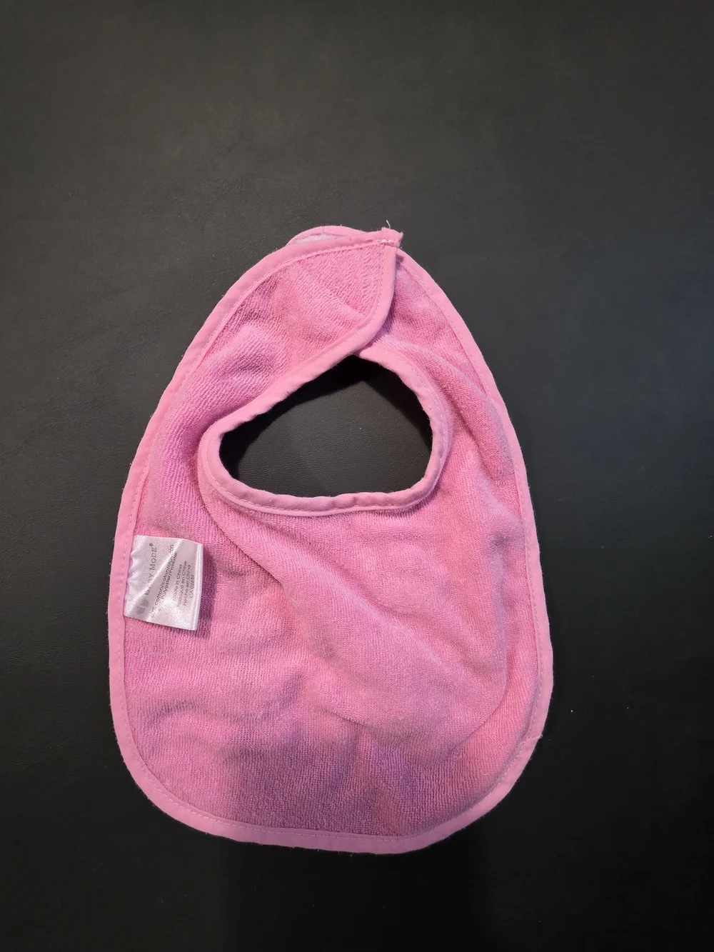 Pink 'Sweet Ballerina' Baby Bib with Embroidered Design